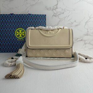 NEW Tory Burch  FLEMING CONVERTIBLE SHOULDER BAG In Black